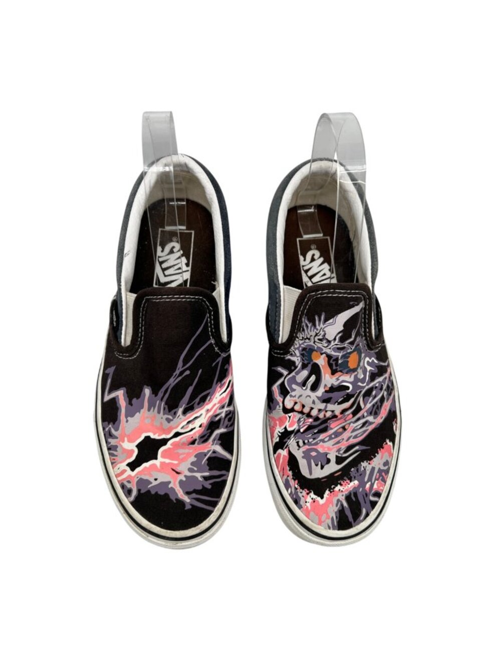 Vans Classic Slip-On Zap Glow-in-the-Dark Skull Sneakers Women’s Size 7